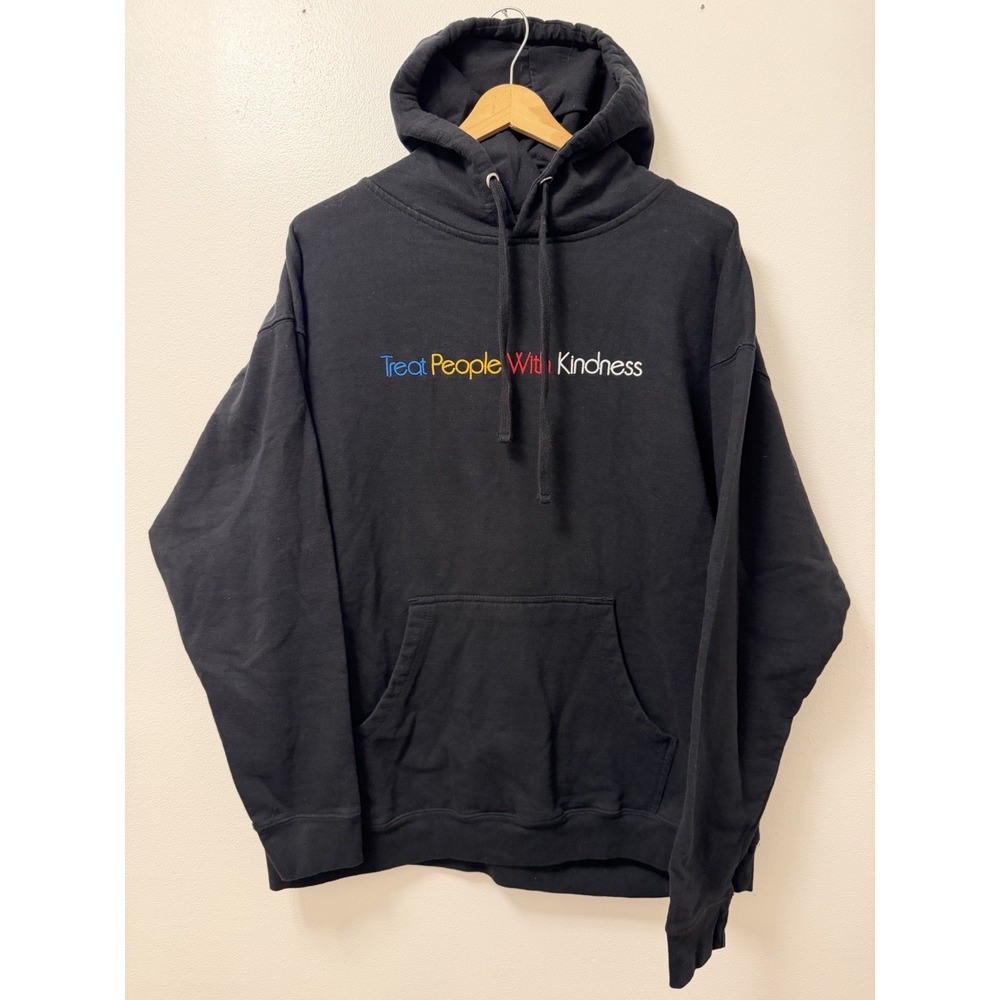 Harry Styles Tour Hoodie Black Embroidered Men's XL Treat People With Kindness
